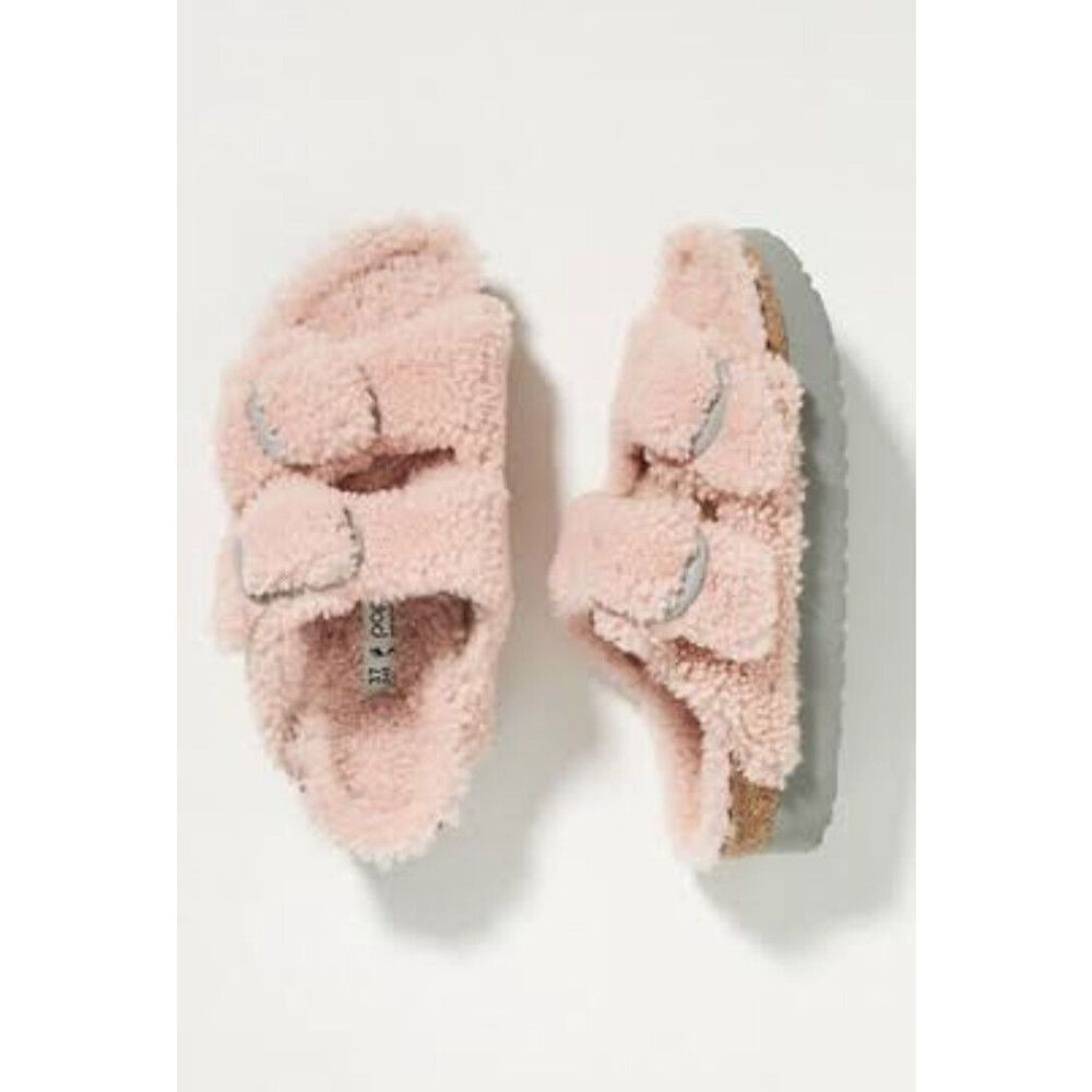 Free People Arizona Teddy Shearling Birkenstock Sandals - Picture 2 of 7